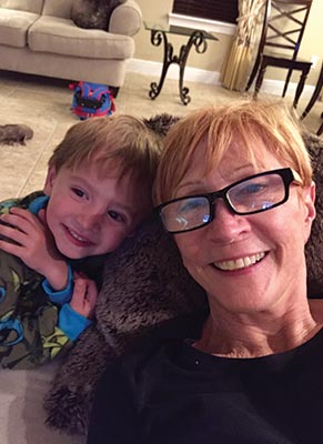 Patty Scarafile and her 4-year-old grandson Leo.